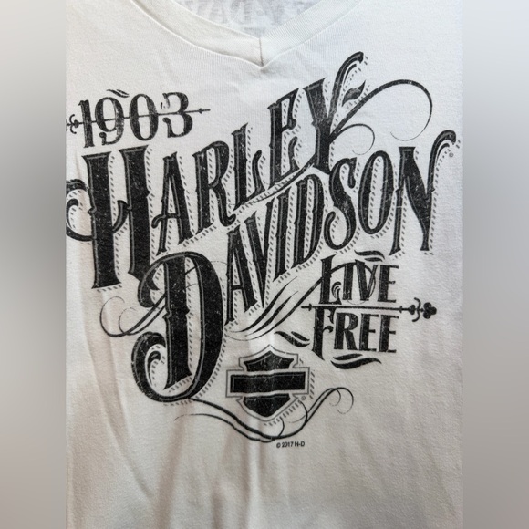 Harley-Davidson Aman Jordan White Tee - Picture 3 of 7